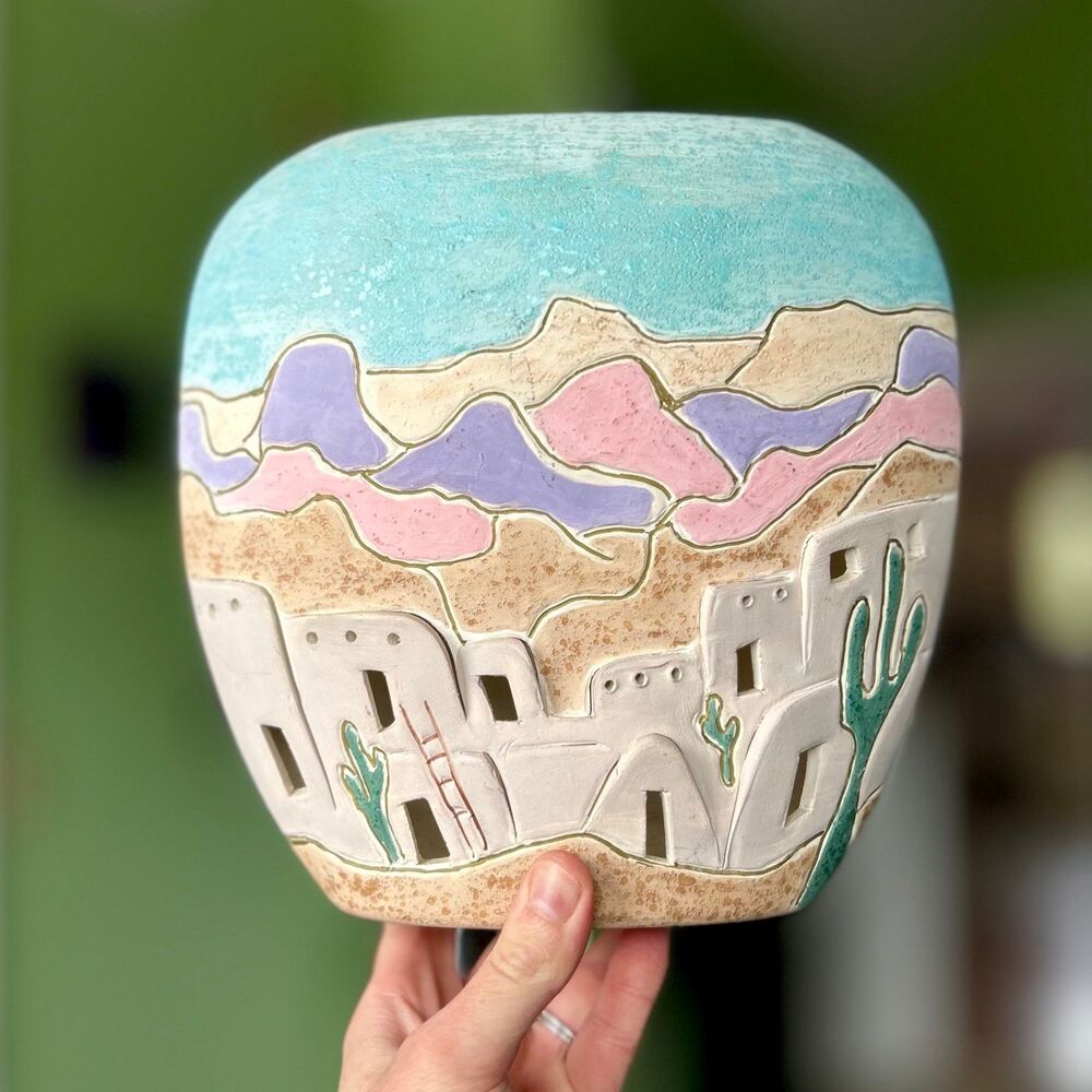 ❌SOLD  Southwestern Cactus Vase Planter Accent
